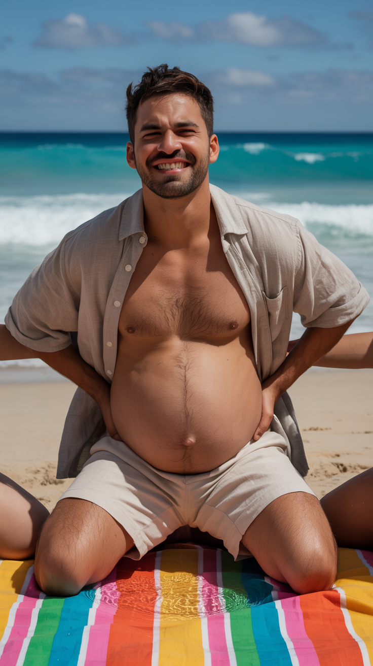 Dude's Epic Beachtime Baby Journey