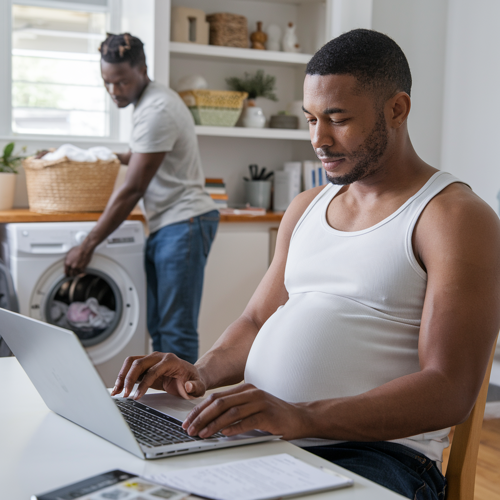 Remote Worker Rocking the Dad Bod Vibe