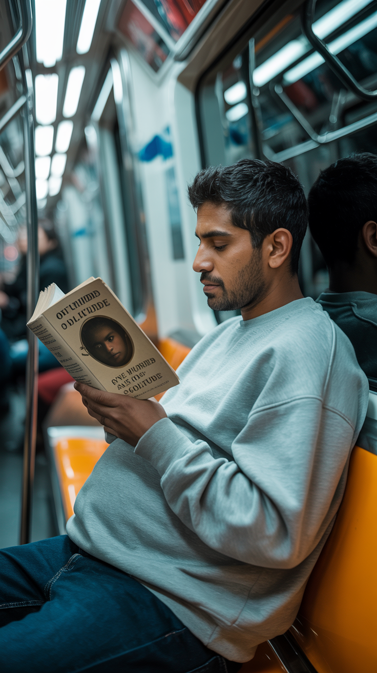 Pregnant Guy on the Subway: Striking a Pose