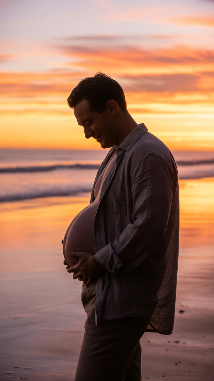 Epic Sunset Pregnancy Vibes