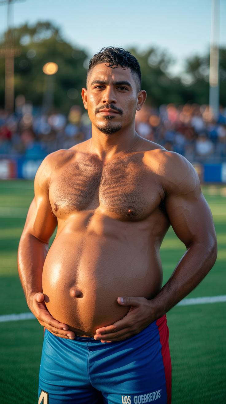 Soccer Star with a Bump on the Field