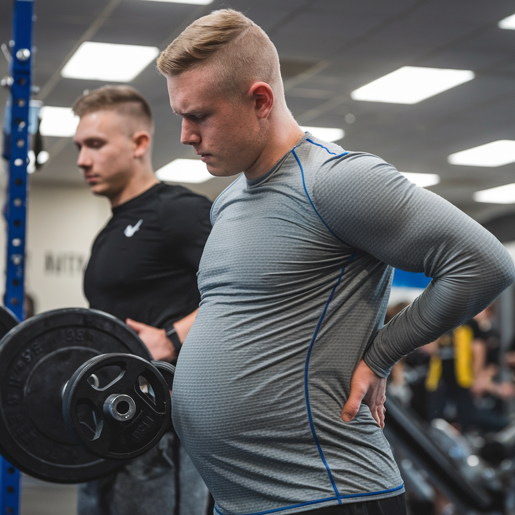 Dude Lifts with Baby Bump Power