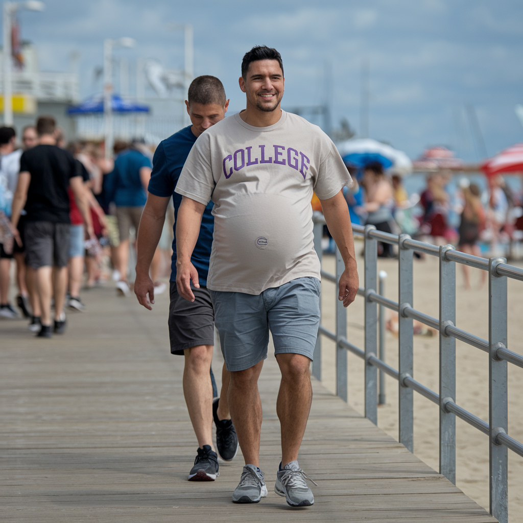 Pregnant Belly on the Boardwalk