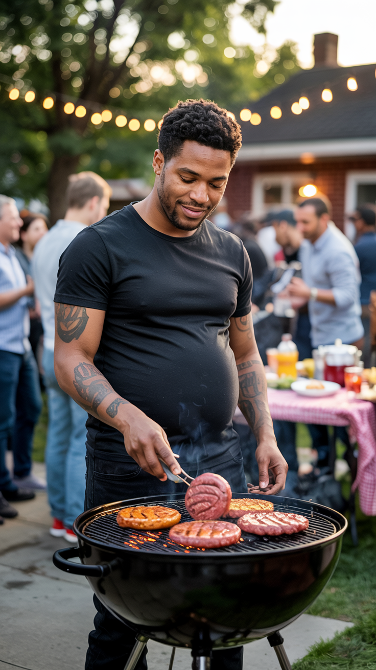 Grill Master in the Glow of Expectation