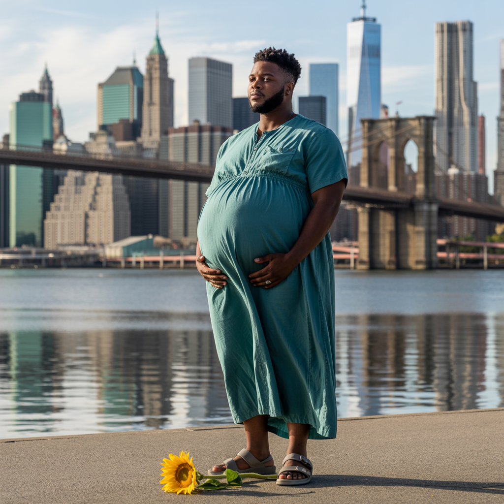 Bold Journey: A Pregnant Man's Urban Strength