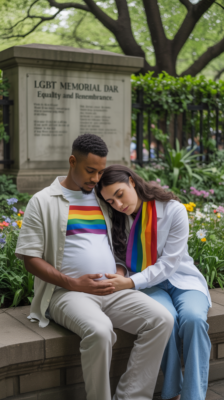 Pregnant Pride in Nature's Embrace