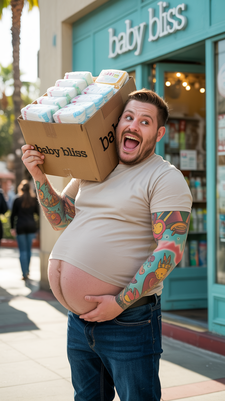 Pregnant Dad’s Diaper Delivery Adventure!