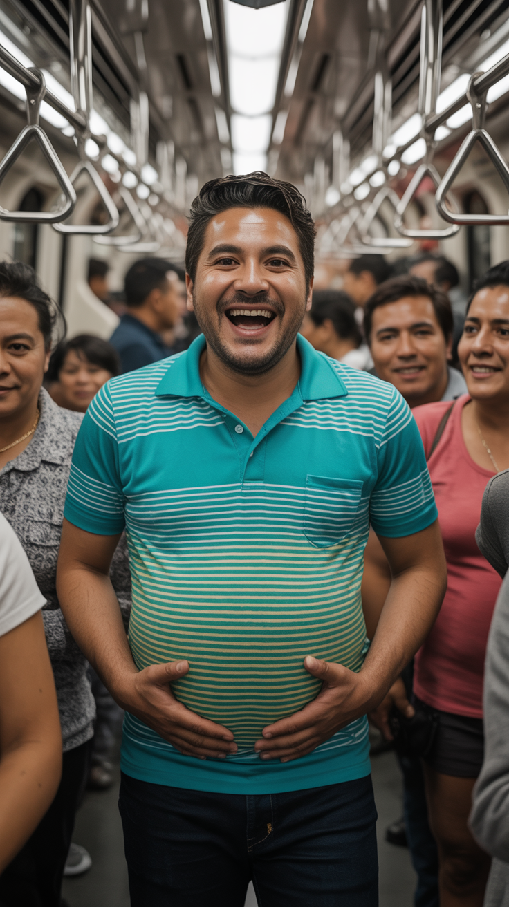 Pregnant Vibes: Triplet Adventures in the Subway